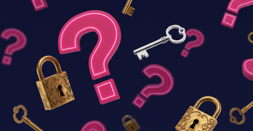 locks keys and question marks