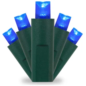 Kringle blue 5mm led 50 ct 4in spacing