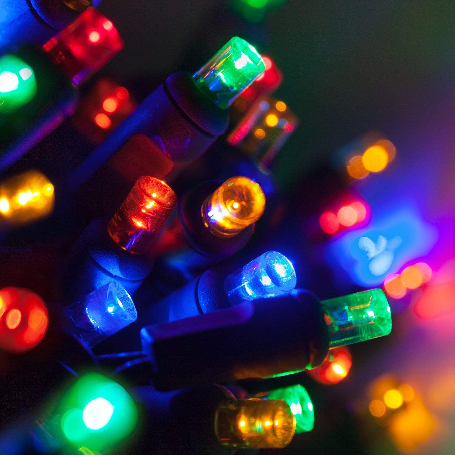 70 count 5MM LED string lights glowing indoors