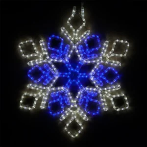 blue and cool white snowflake