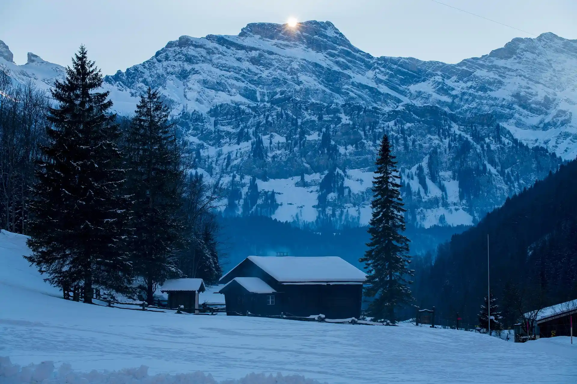 winter cabin