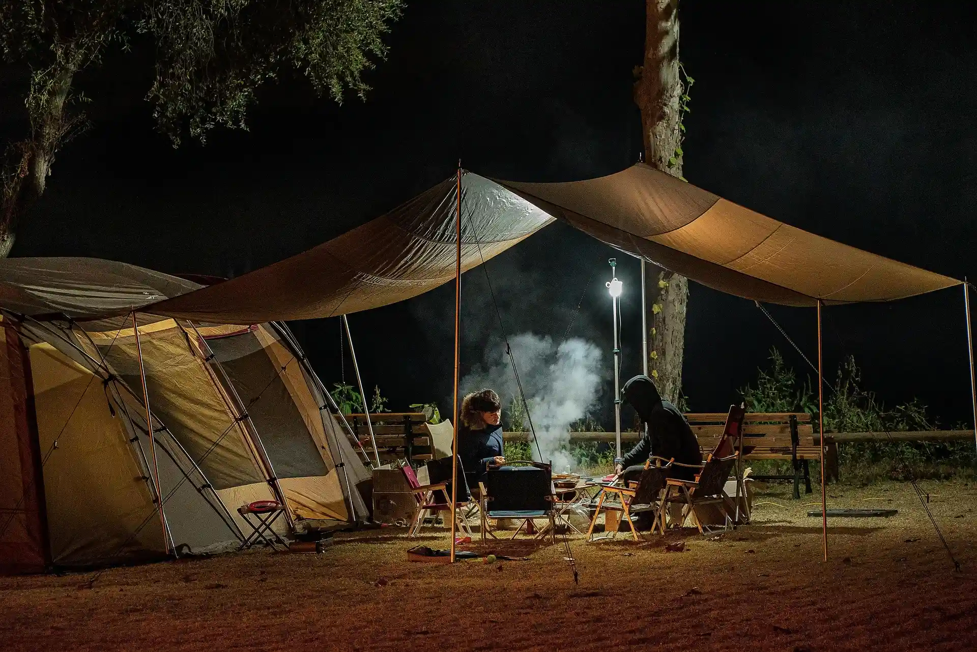 people camping