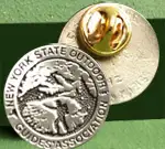 NYSOGA licensed guide hat lapel pin
