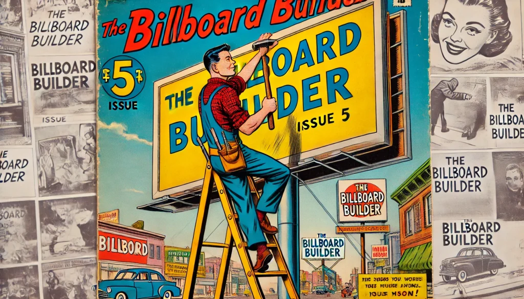 mid-century retro comic book style