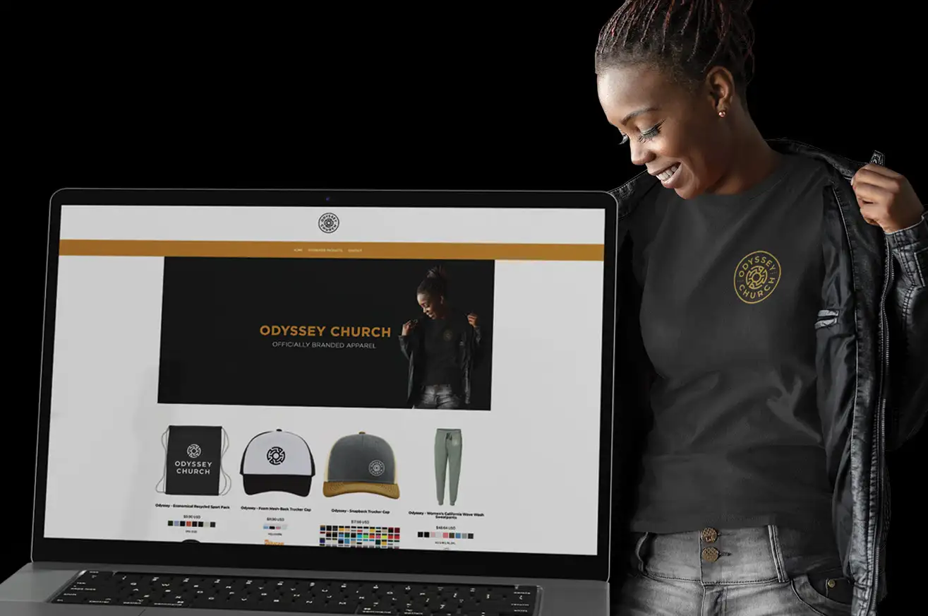 Create your own custom merch store to provide branded or team apparel