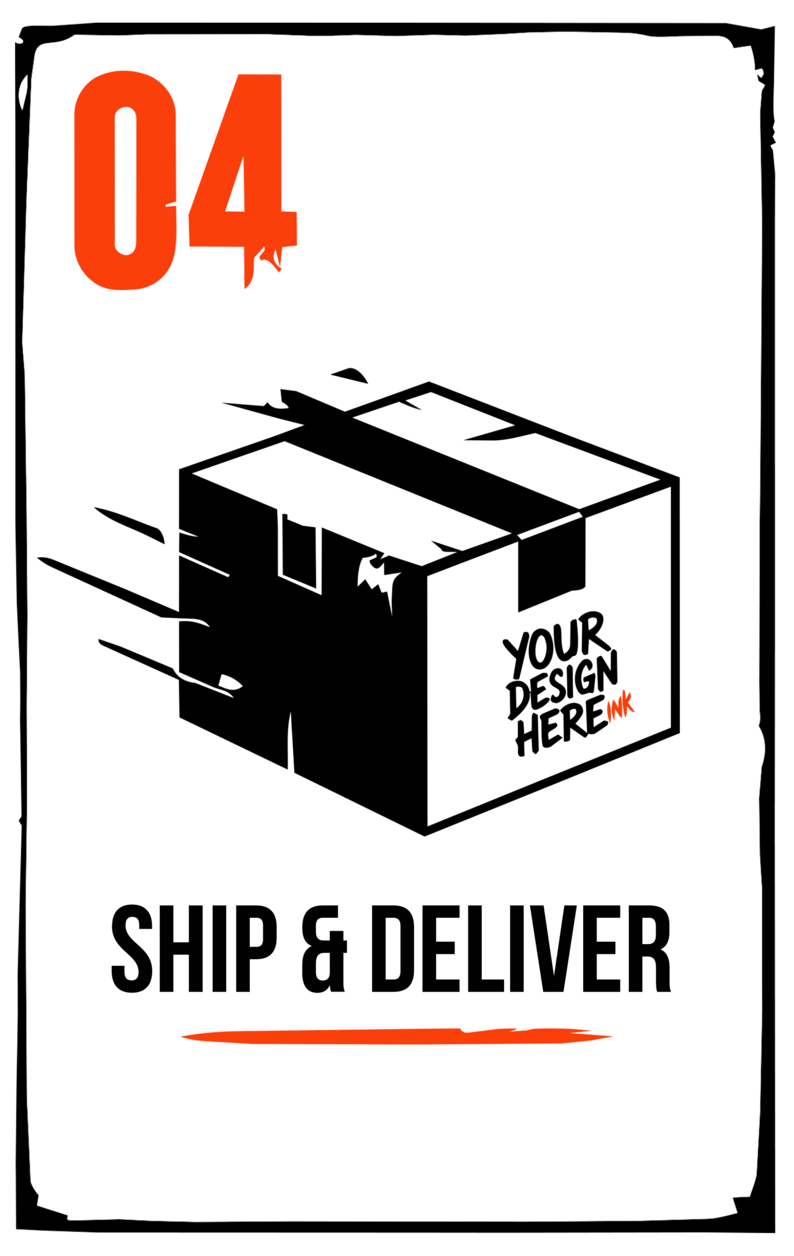 Custom apparel order shipped and delivered with tracking and fast nationwide delivery.