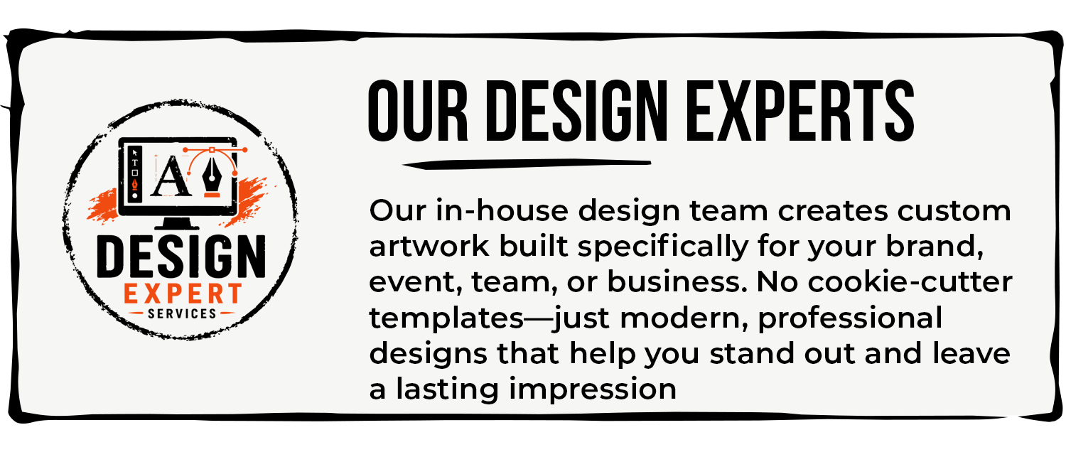 Professional custom apparel design services creating original artwork for t-shirts, hoodies, hats, and branded merchandise.