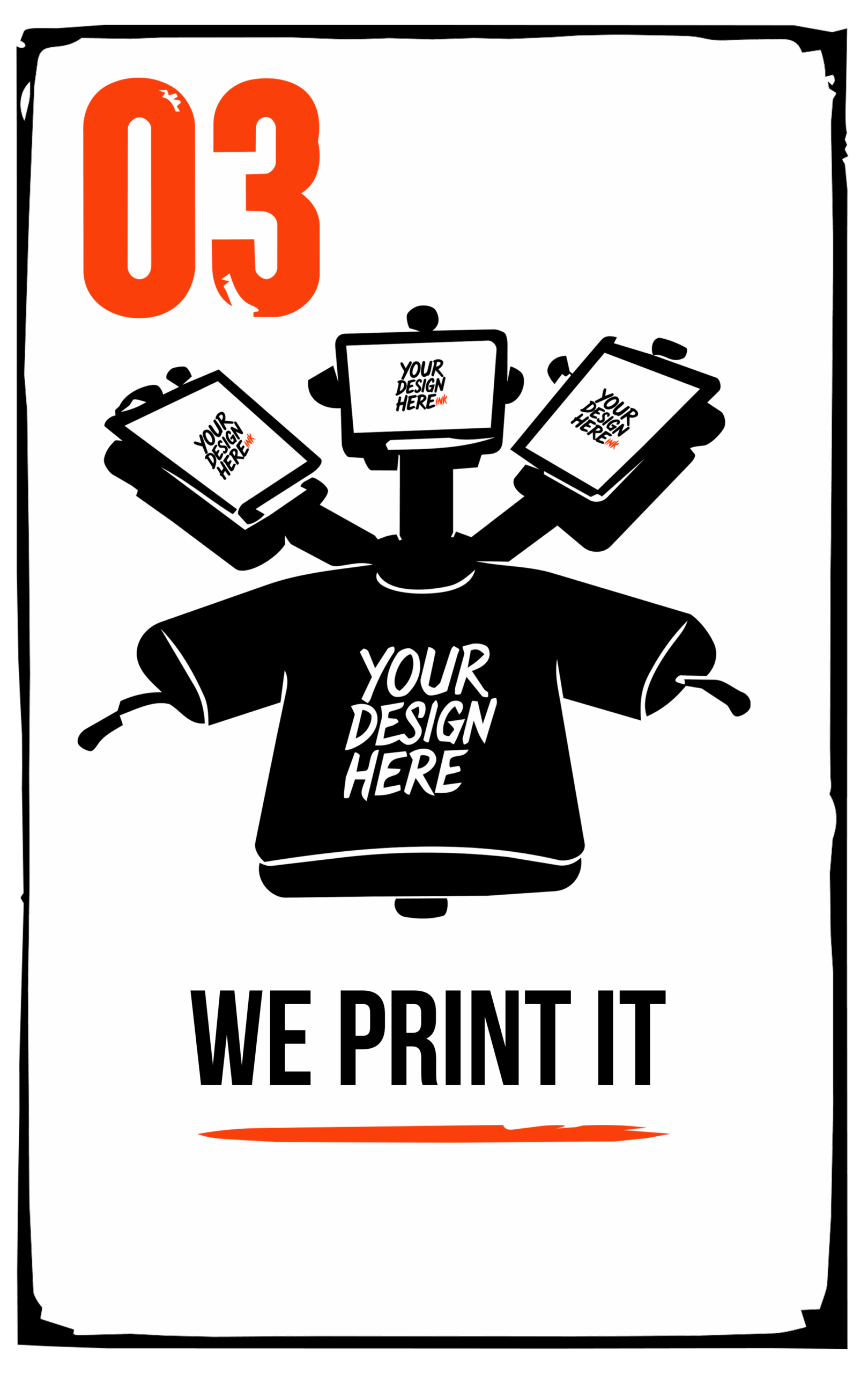 Fast custom apparel printing and shipping with a 72-hour turnaround after artwork approval.